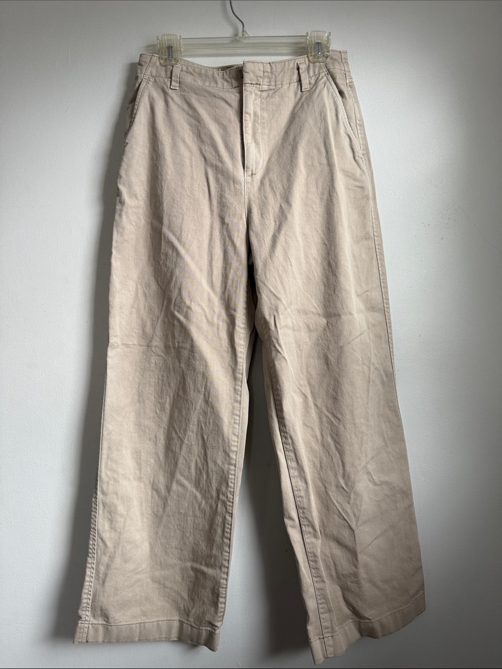GAP Loose Khaki Wide Leg Pants | Women’s Size 8 | Beige High Rise